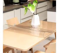 GHBSDNEPP Transparent Pvc Table Protective Film,1.2Mm Soft Glass Table Protective Film, Crystal Clear Table Mat,Suitable for Coffee Tables,Dining Tables,Writing Desks (135X200Cm/53X79In)/130*260cm/51*