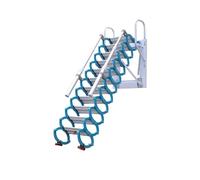 GHBSDNEPP Wall Hanging Folding Telesladder, Extended Home Telescoping Ladder with Handrail Pulling Down from Wall Step Ladders/1.5M/59In
