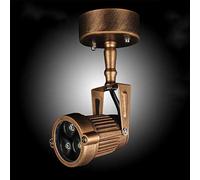 GHBSDNEPP Waterproof Retro Indoor Led Wall Spotlight, 360° Rotating Wall Light, Single Wall Sconce, 3W/5W Extended Hanging Rod, Brass Color, Clothing Store Rest Lamp/3W/Warm Light 3000K