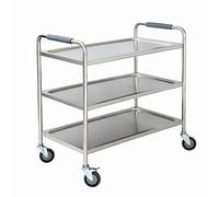GHCXY Movable Trolleys, Kitchen Storage Hand Trucks, 3 Tier Cart with Brake Universal Wheel,Hotel Dining Cart,Beauty Salon Spa Rolling Trolley/a/M-85 * 45 * 90Cm