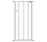 GHCXY Pet Playpens Safety Gates White Indoor Extra Tall Safety Gates Baby Stair Gate Pressure Mounted for Stairs Hallway Doorway Easy Open Staircase-Balusters/66-69Cm