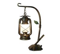 GHCXY Reading Lamp Desk Lamp Vintage-Look Novelty Desk Lamp Rustic Lantern Table Lamp Living Room Bedroom Table Lamps Iron Table Lamp（Bronze） Table Lamp
