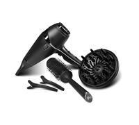 ghd Air Hair Drying kit- Professional Hairdryer, with ghd Diffuser, Wide Nozzle, Sectioning Clips and Size 3 Vented Radial Brush (Black)
