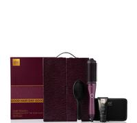 ghd Duet Blowdry in Cherry with Volume Forever and dressing brush