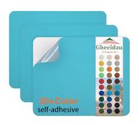 Gheeidau Canvas Repair Patch Cover Repair Polyester Patch 9×11 INCH 3PCS Waterproof Self-Adhesive Fabric Repair Patch for Tents,Cover,Canopy,Awnings,Patio,Backpack,Outdoor Gear.(Turquoise)