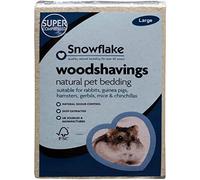Ghega ® Large Natural Odour Control Dust Free Shavings Snowflake Woodshavings Natural Pet Bedding Woodchips Wood Shaving Animal Bedding for rabbits rats guinea pigs hamsters gerbil mice & chinchillas