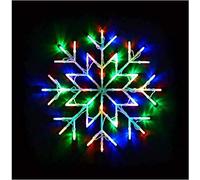 Ghega ® Snowflake Light 50 LED Christmas Window Home Festive Decoration Light 40cm Cable Battery Operated Indoor Use Light Up Xmas New Year Party Fun-Multi