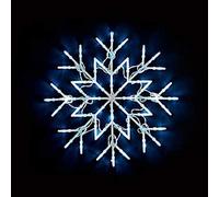 Ghega XMAS Gift 50 LED Snowflake Light Christmas Window Home Festive Decoration Light 40cm Cable Battery Operated Indoor Use Light Up Xmas New Year Party Fun (Cool White)