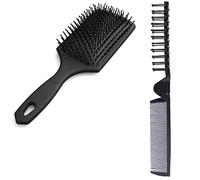Ghelonadi Foldable Hair Comb with Paddle Brush with A Large Cushion, Smoothing Detangling Brush for Long Thick Hair Hair Brush Massage Anti-static Hairdressing Tools for Women Men(Pack of 2 pcs)
