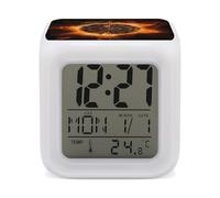 GHENBLT Dart Board Alarm Clock Alarm Clocks for Bedrooms Digital Alarm Clock Battery Alarm Clock Light Alarm Clock LED Alarm Clock Small Clock Clock with Temperature Wireless Clock