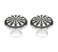 GHENBLT Dart Board Cabinet Knobs 2 Pack Kitchen Cabinet Pulls Stainless Steel Drawer Pulls with Screw Decorative Dresser Knobs Hardware for Bathroom Cupboard Bifold Closet Door
