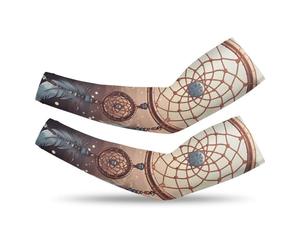 GHENBLT Native American Dream Catcher Arm Sleeves for Men Women, Compression Sleeve, Cooling Sleeves to Cover Arms(1 Pair, White, XL