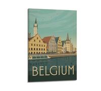 Ghent,Belgium Vintage Travel Poster Wall Art Bedroom Prints Home Decor Hanging Picture Canvas 24x36inch(60x90cm)