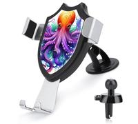 GHEPSDW Colorful OctopusPrinted Suction Cup Phone Holder Car Phone Holder, Suitable for Car Dashboard, Windshield, Vents.