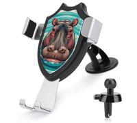 GHEPSDW Cute HippopotamusPrinted Suction Cup Phone Holder Car Phone Holder, Suitable for Car Dashboard, Windshield, Vents.