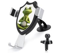 GHEPSDW The Funny Frog Doing YogaPrinted Suction Cup Phone Holder Car Phone Holder, Suitable for Car Dashboard, Windshield, Vents.
