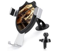 GHEPSDW Violin and BookPrinted Suction Cup Phone Holder Car Phone Holder, Suitable for Car Dashboard, Windshield, Vents.