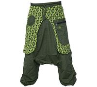 Gheri Aladdin Genie Baggy Drop Crotch Stylish Harem Eye Trousers Green Medium