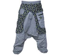 Gheri Aladdin Genie Baggy Drop Crotch Stylish Harem Eye Trousers Light Grey Large