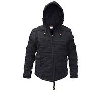 Gheri Men's Natural Woolen Elf Wizard Pixie Patch Festival Hoodie Jacket Black Medium