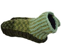 Gheri Womens Handknitted Fleece Lined Wool Ankle Slipper Socks J