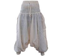 Gheri Women's Plain Multilayered Elastic Waist Light Harem Trousers