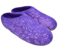 Gheri Wool Felt Home Indoor Mule Slippers House Shoes Purple