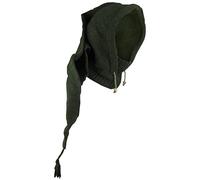 Gheri Woolen Fleece Lined Pixie Pointed Long Snood Hood Neckwarmer Wizard Hat Green