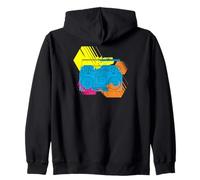 Ghetto blaster 90s 80s party 2 DJ disco music Ghettoblaster Zip Hoodie