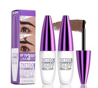 GHFCZOO 2 Pieces Dark Brown Removable Eyebrow Gel Tattoo Effect Water and Sweat Resistant Long Lasting Suitable for All Skin Types Gift Set