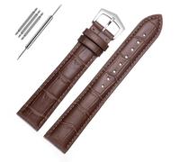 GHFHSG Genuine Leather Watch Strap For PP Patek Philippe Grenade 5167Ax 20mm 21mm 22mm Bracelet Men's Women Watchband Chain (Color : Brown-silver-01, Size : 22mm)