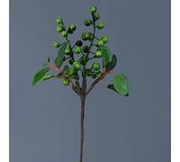 GHFNJYH 10PCS 25CM Foam Artificial Flowers California Berries Blueberry Fruit Small Fake Flower Home Decorative Party Wedding Blue Decor-green-10PCS