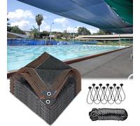 GHFXSCV 11x12 FT Shade Cloth - 80% UV Blocking Mesh Tarp for Garden, Patio, Greenhouse, Chicken Coop - Durable Sun Shade Fabric with Grommets for Plants, Pergola, Dog Kennel, Outdoor Use