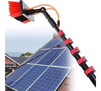 GHFXSCV 18FT Telescopic Window Cleaning Kit - Water-Fed Brush & Durable Cloth Ideal for Solar Panel & High Reach Cleaning Perfect for Streak-Free Shine