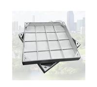 GHFXSCV Durable Metal Square Inspection Cover, Heavy-Duty Manhole Lid for Driveways & Sidewalks, 5cm Thickness, 70x70cm (27.6x27.6in) Septic Pit Access Plate