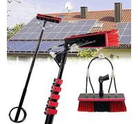 GHFXSCV Extendable 8m Window Cleaning Pole for Solar Panels & Conservatory Roofs - 26.24ft Telescopic Water Fed Brush with 50cm Head for Glass & Wall Cleaning