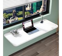 GHFXSCV Foldable Wall Desk - Space-Saving Study & Dining Table Versatile Hanging Computer Desk for Bedroom & Home Office Compact White Design 50x40cm