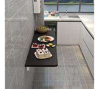 GHFXSCV Foldable Wall-Mounted Desk - Space-Saving Table for Home Office - Multiple Sizes: 40x30cm 60x40cm 80x40cm 120x40cm 80x50cm 100x50cm (Color: Black)