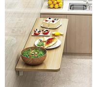 GHFXSCV Folding Wall-Mounted Table Space-Saving Small Dining Desk for Kitchen Study Bedroom Bathroom Office & Balcony - Walnut Finish 80x40cm/31x16inch