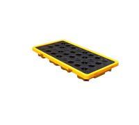 GHFXSCV Modular Oil Drip Tray, 90L Capacity for Forklifts, with Drainage System, Industrial Grate for Chemical and Paint Buckets