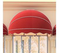 GHFXSCV Red Dome Awning for Windows & Doors, Collapsible Canopy for Rain & Sun Protection, Retractable 110x55x55cm Patio Entrance Shade, Stylish and Functional Outdoor Cover