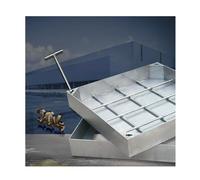 GHFXSCV Robust Square Inspection Cover & Frame for Patios and Gardens, 8cm Height, 80x80cm (31.5x31.5in), Durable Paved Access Lid, Underground Inspection Chamber Solution