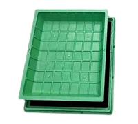 GHFXSCV Square Manhole Cover & Frame, 60x60cm Invisible Resin Septic Cover, Durable Outdoor Base for Public Parks & Yards, Heavy-Duty Drainage Solution