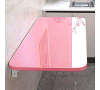 GHFXSCV Wall-Mounted Folding Table Space-Saving Wooden Wall Desk Compact Kitchen Table for Small Spaces Versatile Foldable Workstation Wall-Mounted Folding Desk