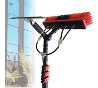 GHFXSCV Water Fed Window Cleaning Pole Kit 3.6-11M - Complete Solar Panel Cleaning System with 20M Hose & Rotating Brush Ideal for Caravans Windows and Outdoor Surfaces