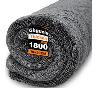Ghguole Car Drying Towel Extra Large,1800GSM Drying Towel Car Detailing,Double-Sided Thickened Microfibre Towels,Super Absorbent Lint-Free Cars Cleaning Cloths for Fast Drying,Washing (50 * 70)