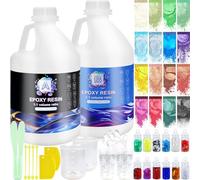 Ghguole Epoxy Resin Kits-4.15 L/1.1 Gallon Crystal Clear Epoxy Resin&Hardener for Beginners,Resin Starter Kit for DIY Art&Craft,Jewelry Making,Mold Casting,Table Top Coating,Wood,Gift