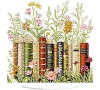 GHHKUD Diamond Painting Desktop Ornaments, Book 5D Diamond Art Painting Kits for Adults, Special Shaped Diamond Gem Art Tabletop Ornaments Double Sided, Arts and Crafts Kit for Home Decor