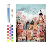 GHHKUD London Landscape Paint by Numbers for Adults, Painting by Number Kits On Canvas Without Frame, DIY Color Oil Painting Acrylic Paints Art Crafts Kits for Home Wall Decor 12X16 Inch