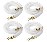 GHHVFEC 4-Pack Velvet Rope with Gold Hooks, 90cm Stanchion Barrier for Crowd Control at Weddings, Birthday Parties, and Grand Openings - Premium Event Decor